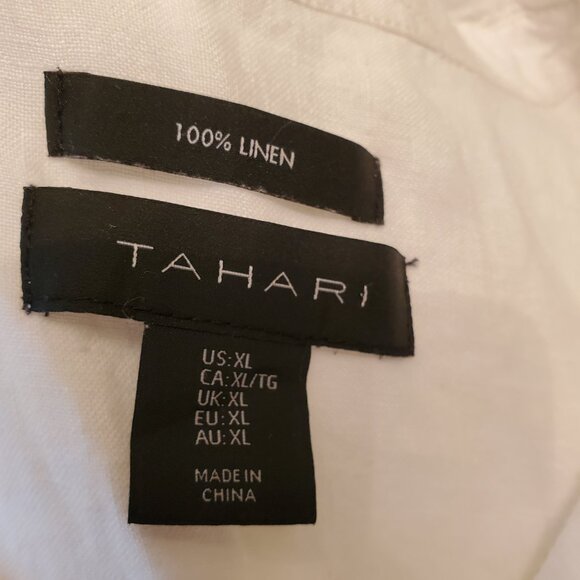 Linen Beach Cover Up From TAHARI | Size 1X - Picture 8 of 12